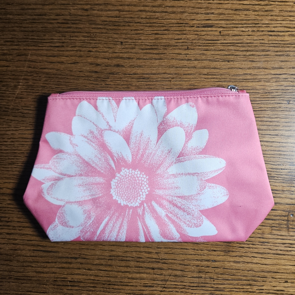 Clinique Pink Floral Cosmetic Bag